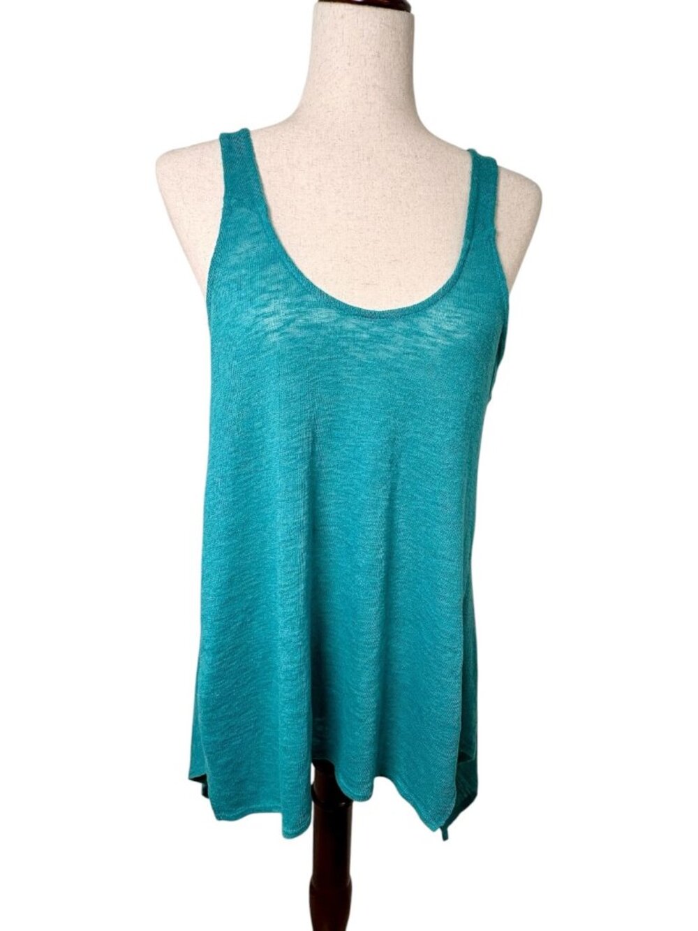 PrAna Teal Green Tunic Tank Top Beach Cover Up Coastal Vacation Large